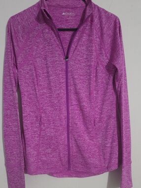 Ideology Heathered Magenta Full-Zip Active Jacket